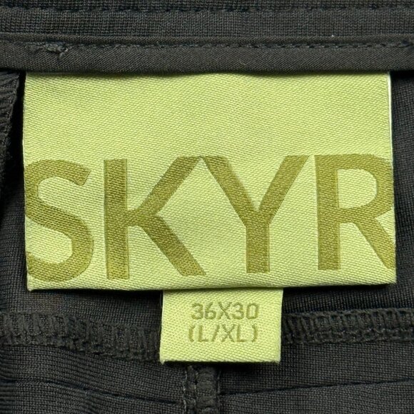 SKYR Men's Tricot Dynasty Slim UPF 4-Way Stretch Anti Odor Black Pants 36x30 NWT - Picture 5 of 10